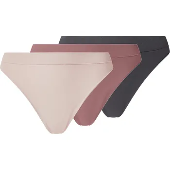 Kalhotky esmara® Dámské bezešvé kalhotky, 3 kusy (antracitová / světle růžová, XS(32/34))