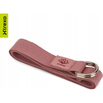 podložka na cvičení Popruh na jógu TREXO TXO-B4Z026-PK růžový 183 x 3.8 cm