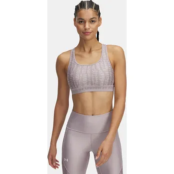 Dámské spodní prádlo Dámská podprsenka Under Armour Crossback Mid Print - Dámské Under Armour šedá 3257171
