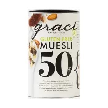 Muesli bezlepkové 50 % sušeného ovoce, semínek a ořechů