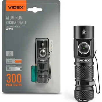 Svítilna Svítilna Ręczna Akumulatorowa LED 3 Barwy Światła 20W 300lm 5000K černá IP67 Videx