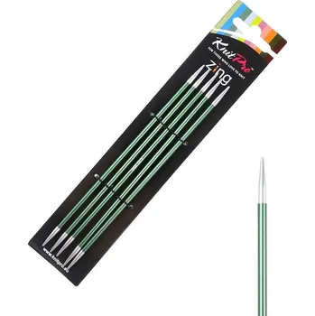 Nástroj na niť a příze Ponožkové kovové jehlice Knitpro Zing 15 cm 3 mm
