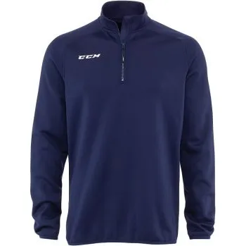 Pánské oblečení CCM Mikina CCM Locker Room 1/4 Zip SR, Barva NAV, Velikost XS 841481