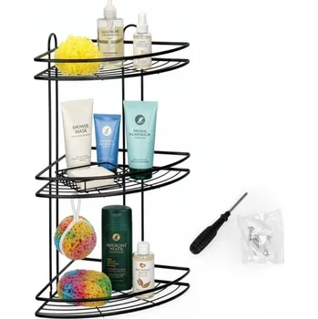 Koupelnový nábytek Polička do koupelny SPRINGOS HA7541 černá