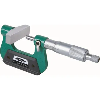 Mechanický mikrometr s kovadlinkou INSIZE 3234 Rozsah: 0-25 mm, Typ: S integrovanou řehtačkou
