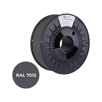 Filament Filament C-TECH PREMIUM LINE, TPU 90A, flexibilní, čedičová šedá, RAL7012, 1,75mm, 1kg