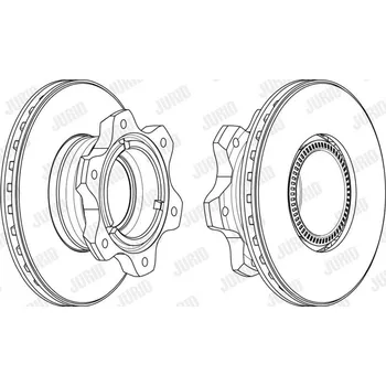 Brzdový systém Brzdový kotouč JURID 569227J
