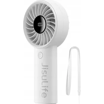 Domácí ventilátor MINI VENTILÁTOR VĚTRÁČEK JISULIFE LIFE4 5000MAH USB ŠEDÝ 5 REŽIMŮ
