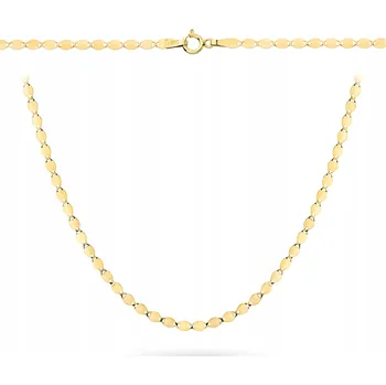 Náhrdelník ZLATÝ NÁHRDELNÍK ŘETÍZEK Dámský Au 585 Oválné Plíšky 14k