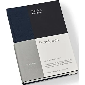 Diář Semikolon, Zápisník Natural Affair 5-Year Journal A5 temně modrý - Formadore