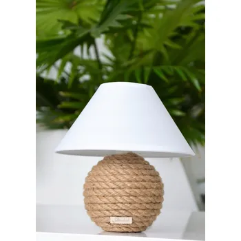 Lampička Stolní lampa Kerd Boho béžová, bílá 40 W