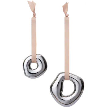 Vánoční dekorace Ferm Living, Vánoční ozdoby Orrith, stříbrné, 2 ks - Formadore