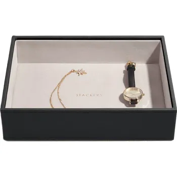 Šperkovnice Stackers, Krabička na šperky Stackers open classic černá samet - Formadore