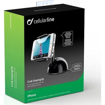 Univerzální držák s přísavkou Cellularline Crab SuperGrip 2 pro mobilní telefony a smartphony