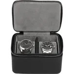 Stackers, Cestovní kazeta na hodinky Stackers Pebble 2 přihrádky černo-šedá - Formadore