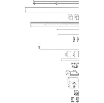 Stavebniny ROTO Patio Alversa sada kolejnic přídržná kolej, 13 mm bílá FFB 1651-2000 mm