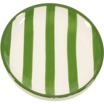Talíř Zafferano, Talířek Lido Righe s pruhy 13 cm zelený - Formadore