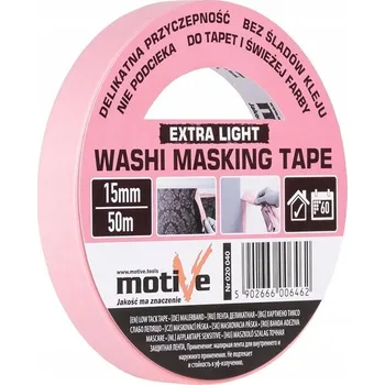 Lepicí páska MASKÁVACÍ PÁSKA WASHI EXTRA LIGHT 15mm/50m MOTIVE