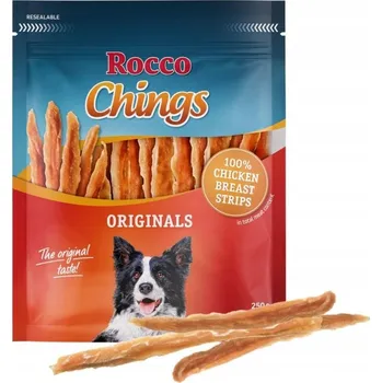 Pamlsek pro psa Rocco Masové proužky Chings Filé z kuřecího masa PREMIUM