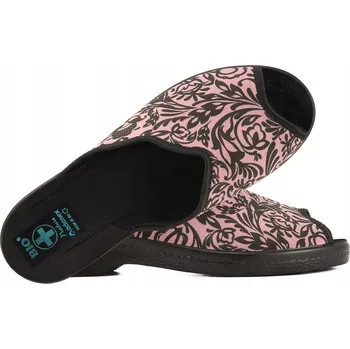 Dámské pantofle ADANEX 29517 TEXTILNÍ DOMÁCÍ PANTOFLE PANTOFLE SANDÁLE NA KLÍNKU BIO PU 40 Černá