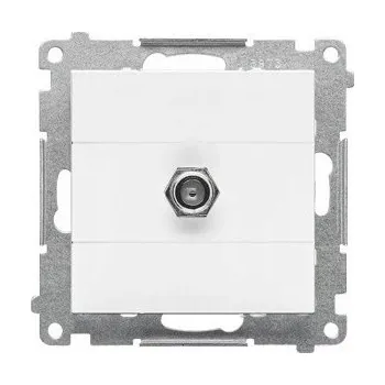 Elektrická zásuvka Anténní zásuvka typu F jednoduchá bílá matná TASF1.01/111 Kontakt Simon 55