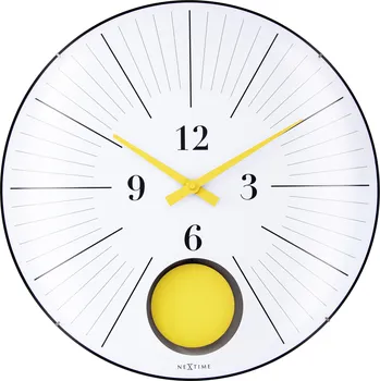 Hodiny NeXtime, Nástěnné hodiny Duomo 50 Pendulum žluté - Formadore