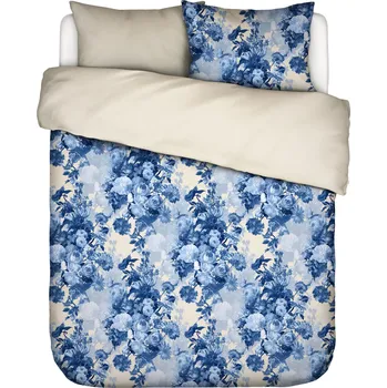 Povlečení Essenza, Povlečení Leila se 2 povlaky na polštář 80 x 80 cm zapínání na zip 200 x 200 cm modro-béžové - Formadore