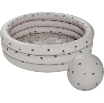 Úložný box OYOY, Nafukovací bazén pro děti OYOY Elephant, 85 cm, béžový, s plážovým míčem, 2 díl. - Formadore