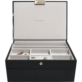 Šperkovnice Stackers, Šperkovnice Stackers dvojitá classic, černá - Formadore