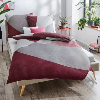 Povlečení Kaeppel | Flanelové povlečení Vista rubínové 140x200, 70x90