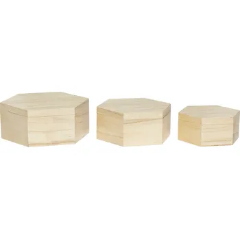 Šperkovnice Hübsch, Box Hübsch 130205 dřevěný 3 ks - Formadore