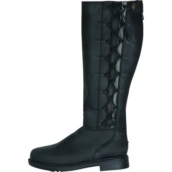 Jezdecká obuv Kožené jezdecké boty KENTAUR s kožíškem černé Velikost: 40