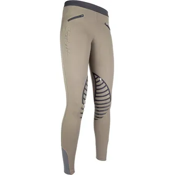 Jezdecké kalhoty Jezdecké legíny silikonová kolena HKM Barva: béžová, Velikost: 42