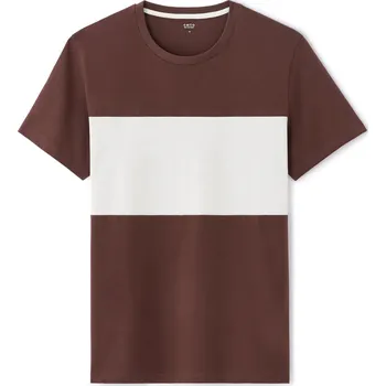 Pánské oblečení Triko s krátkým rukávem Celio bílá | hnědá 3506163