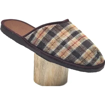 Pánské pantofle Pantofle Pegres 1011 hnědé káro velikost: 46