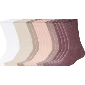 Dámské ponožky esmara® Dámské ponožky, 20 párů (bílá/béžová/růžová, 39-42)