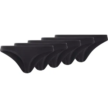 Dámské spodní prádlo esmara® Dámské kalhotky Tanga, 5 kusů (černá, S(36/38))