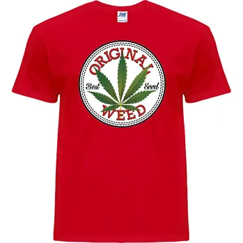 Pánské tričko panske_levne_tricko_potisk_seminko_travy Barva: Red - červená, velikost: XXL