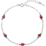 Stříbrný náramek s granáty 13111.3