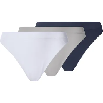 Kalhotky esmara® Dámské bezešvé kalhotky, 3 kusy (navy modrá / šedá / bílá, M(40/42))