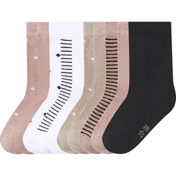 lupilu® Dětské ponožky s BIO bavlnou, 10 párů (růžová/bílá, 27-30)