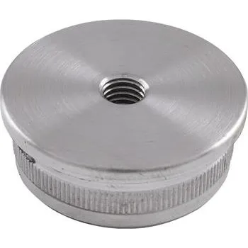 Zábradlí ECONOMY vroubkované víčko ploché duté, trubka 42,4 x 2 ,nerez broušené V2A, M8