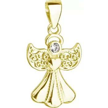 Přívěsek Pozlacený přívěsek anděl se Swarovski krystaly 34262.1