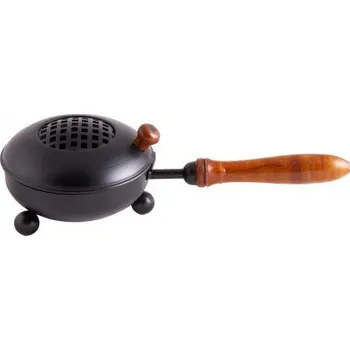 Čajovna Kadidelnice kovová s dřevěnou rukojetí větší