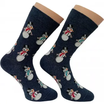 Dámské oblečení Doselé ponožky Sněhulák Servác - 42-46 / modrá