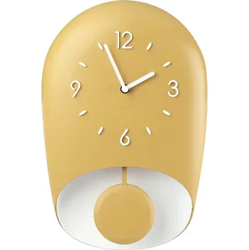 Hodiny Guzzini, Nástěnné hodiny s kyvadlem Home Bell hořčičně žluté - Formadore