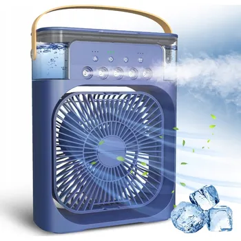 Domácí ventilátor Mini klimatizace ventilátor větrák USB-C tmavě modrá