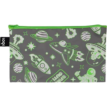 LOQI, Malá taštička Zip Pocket Artist Space Out mini s reflexním povrchem - Formadore