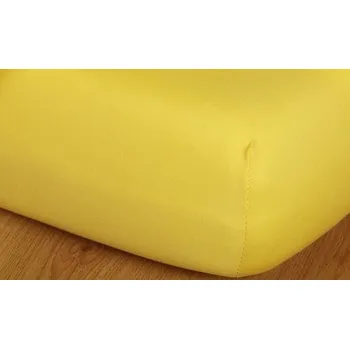 Prostěradlo jersey 110x200 výška 18cm tmavě žlutá