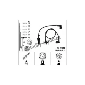 Zapalovací kabel Sada kabelů pro zapalování NGK RC-RN653 - RENAULT